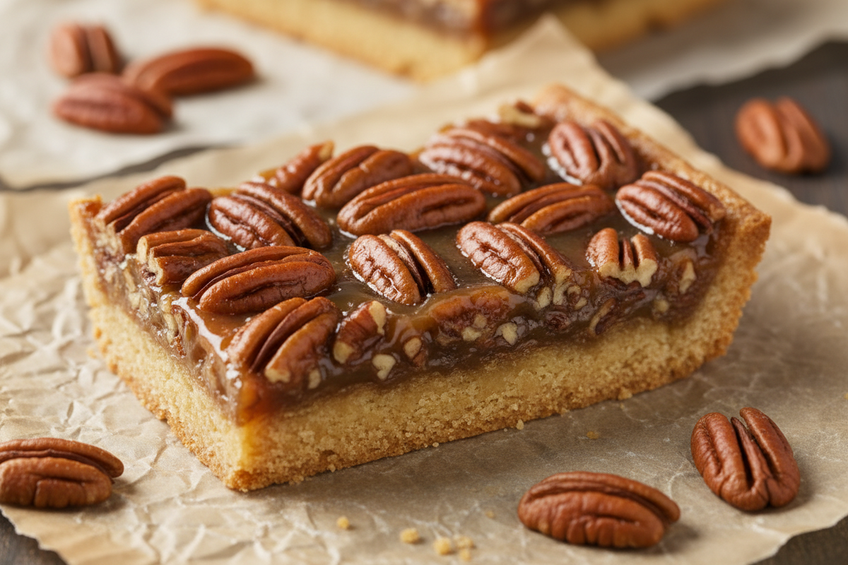 High-Protein Pecan Pie Bars (with Pecan Flour)