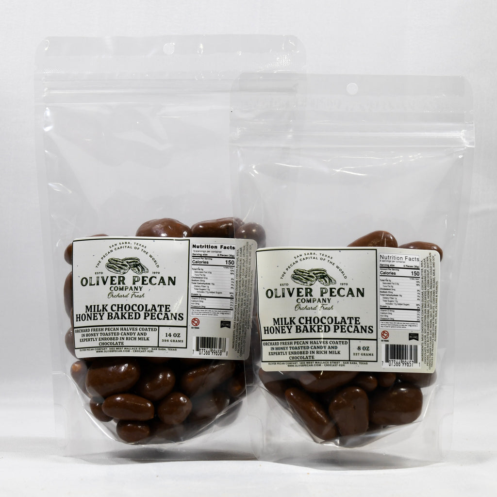 Milk Chocolate Honey Baked Pecans
