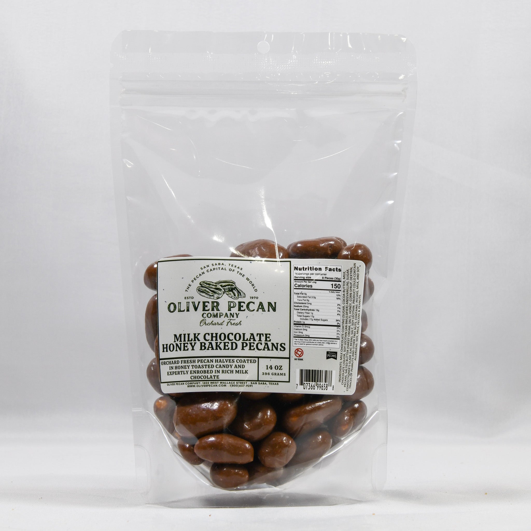 Milk Chocolate Honey Baked Pecans