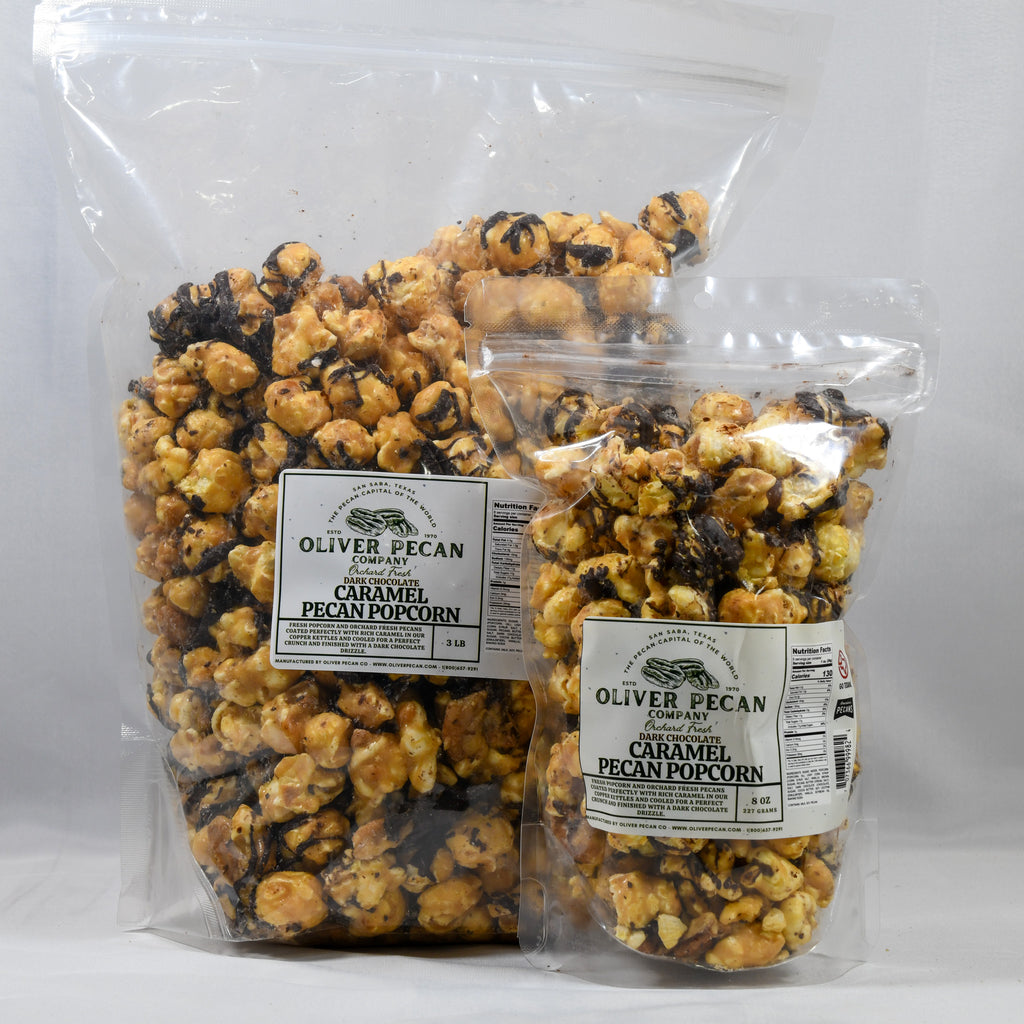 Dark Chocolate Caramel Pecan Popcorn